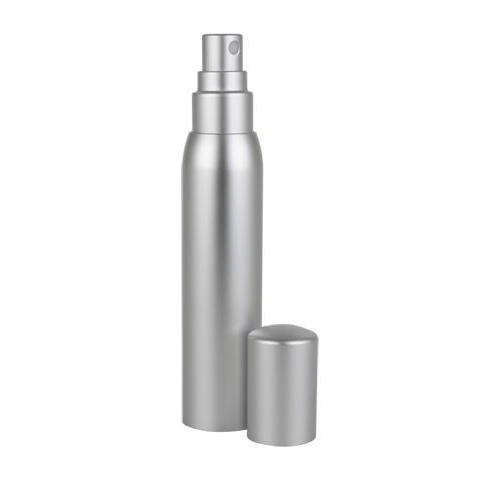 Silver Aluminum Bottle w/Silver Mister