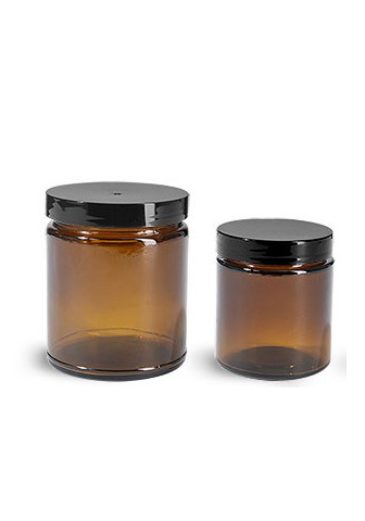 Amber Glass Jars With Lids